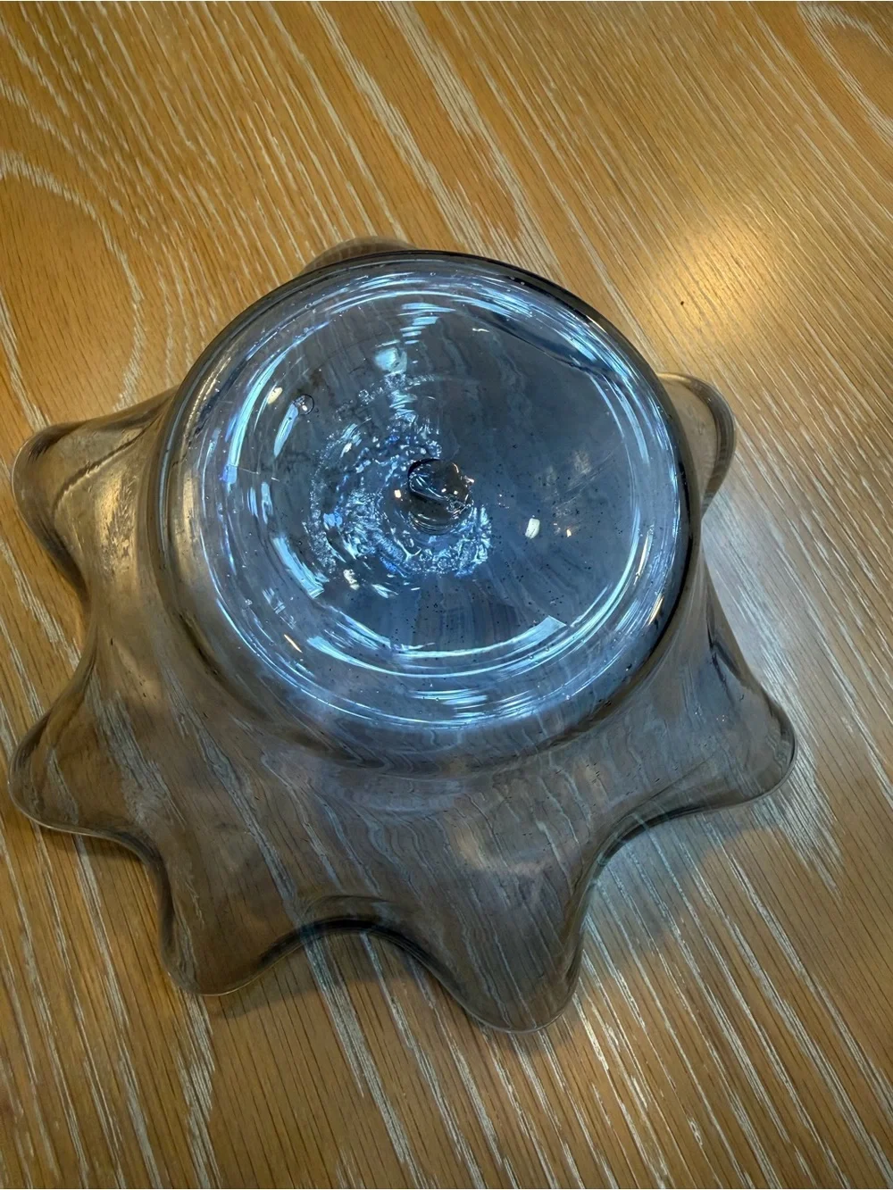 Handblown blue Glass Decorative Bowl Small  Decorative Bowl